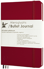 rood Bullet Journal red notebook dotted