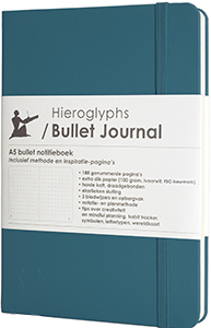 petrol blue bullet journal notitieboek aantekeningenboek schrift harde kaft hardcover notebook